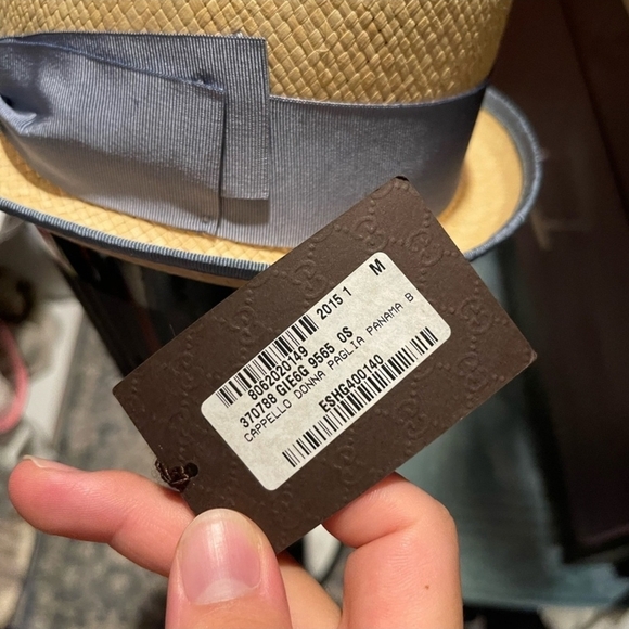 Gucci Beige and Blue Fedora Hat - Picture 5 of 7